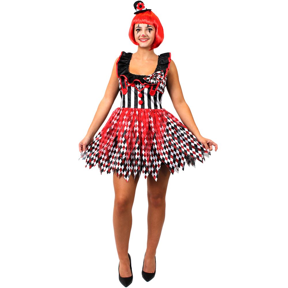 DELUXE KILLER CLOWN COUPLES COSTUME HALLOWEEN HORROR FANCY DRESS OUTFIT ...