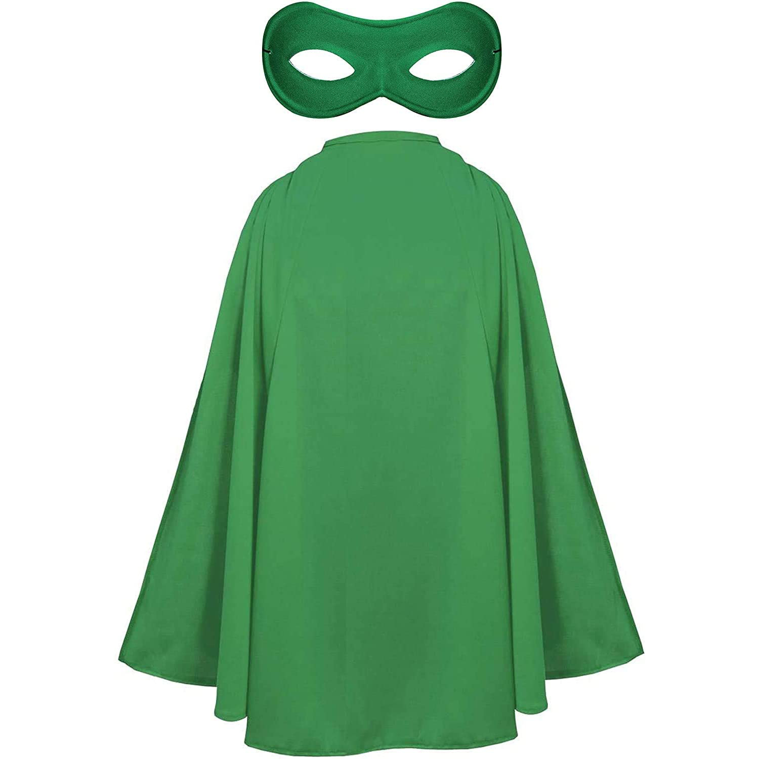 GREEN CAPE AND MASK CHILDS SUPERHERO FANCY DRESS COSTUME UNISEX FILM ...