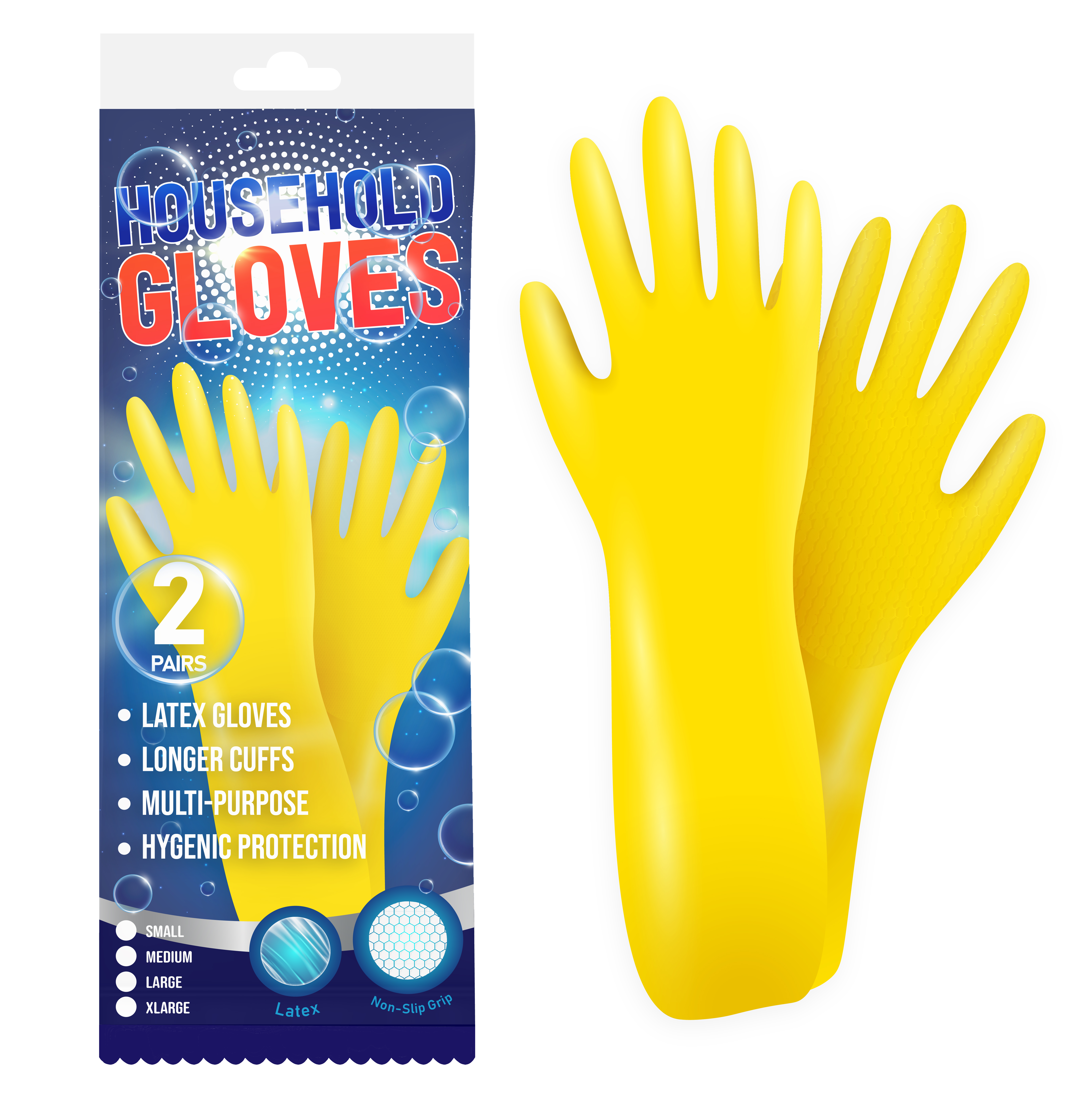 MEDIUM WASHING UP GLOVES 12 PAIRS YELLOW RUBBER HOUSEHOLD CLEAN WATERPROOF