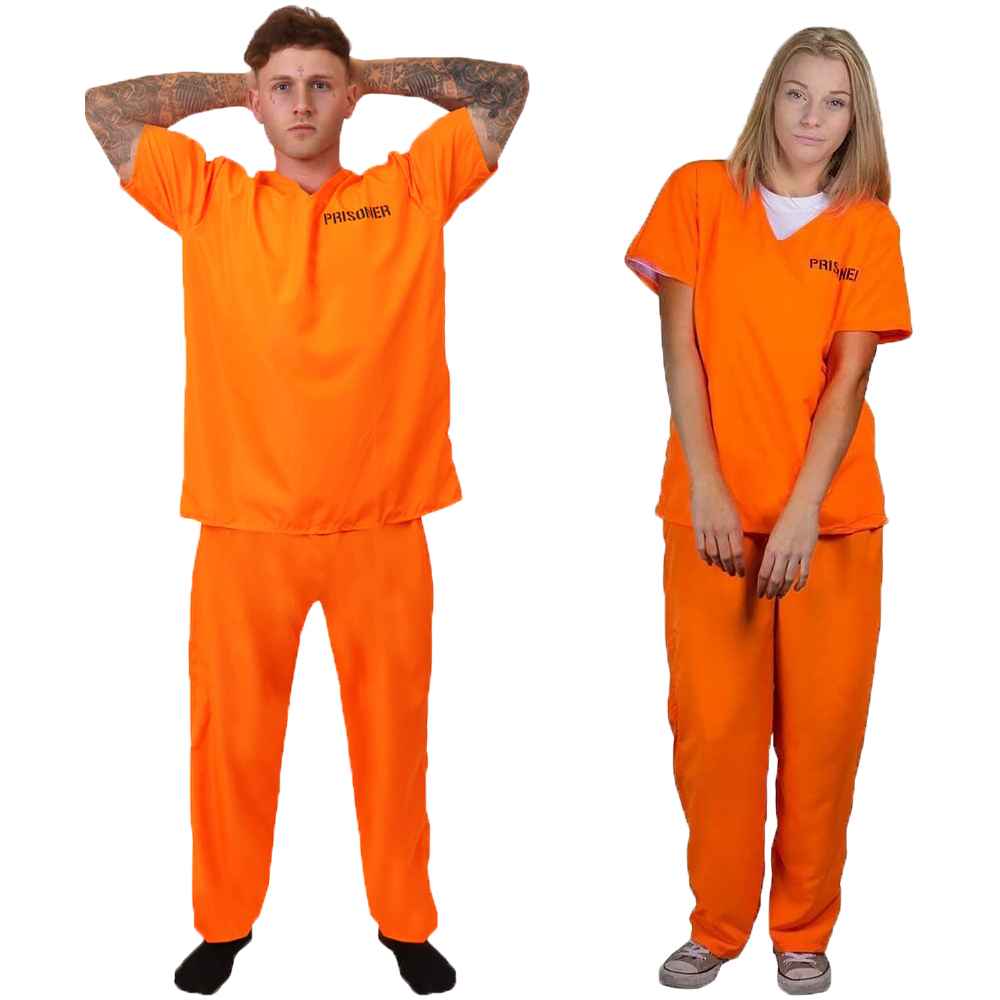 Adult Couples Prisoner Costumes Convict Halloween Fancy Dress His And Hers Ebay 1124