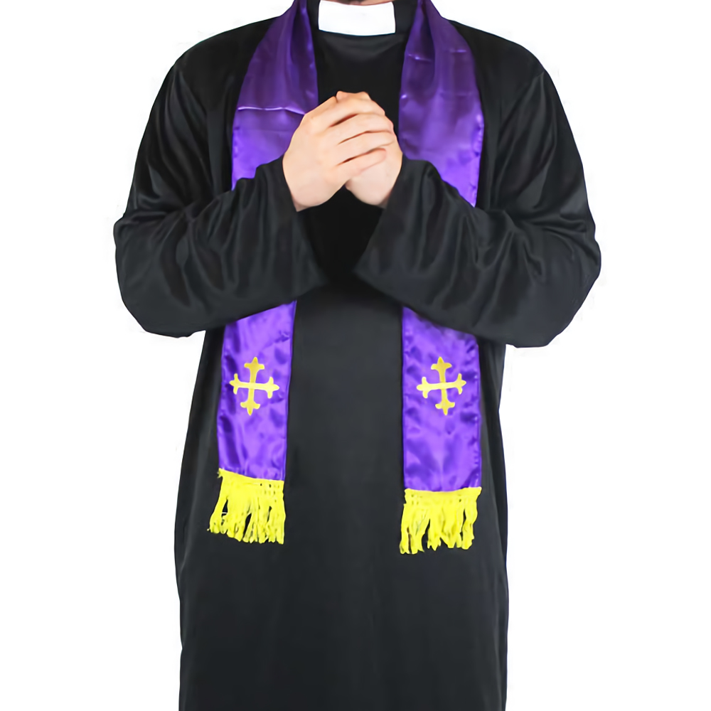 VICAR/PRIEST/ RELIGIOUS FULL FANCY DRESS COSTUME ALL SIZES S-XXXXL 