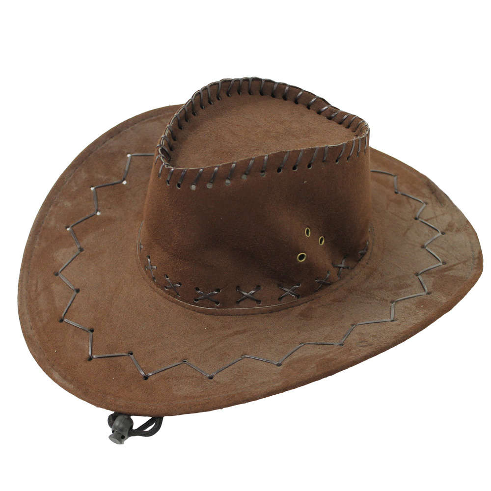 brown suede cowboy hat