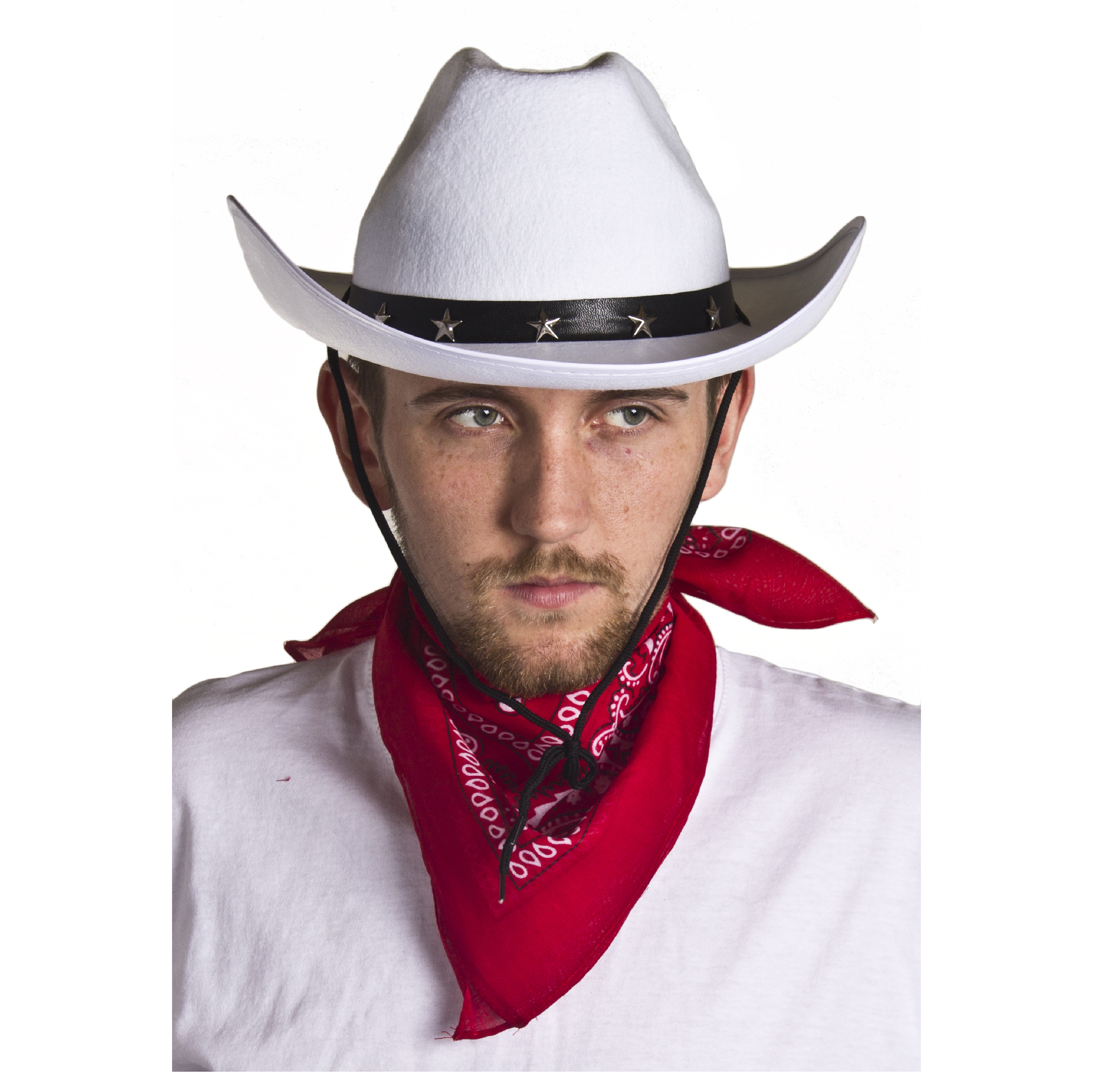 Western Cowboy Bandana, Red, One Size, Wearable Costume Accessory for  Halloween