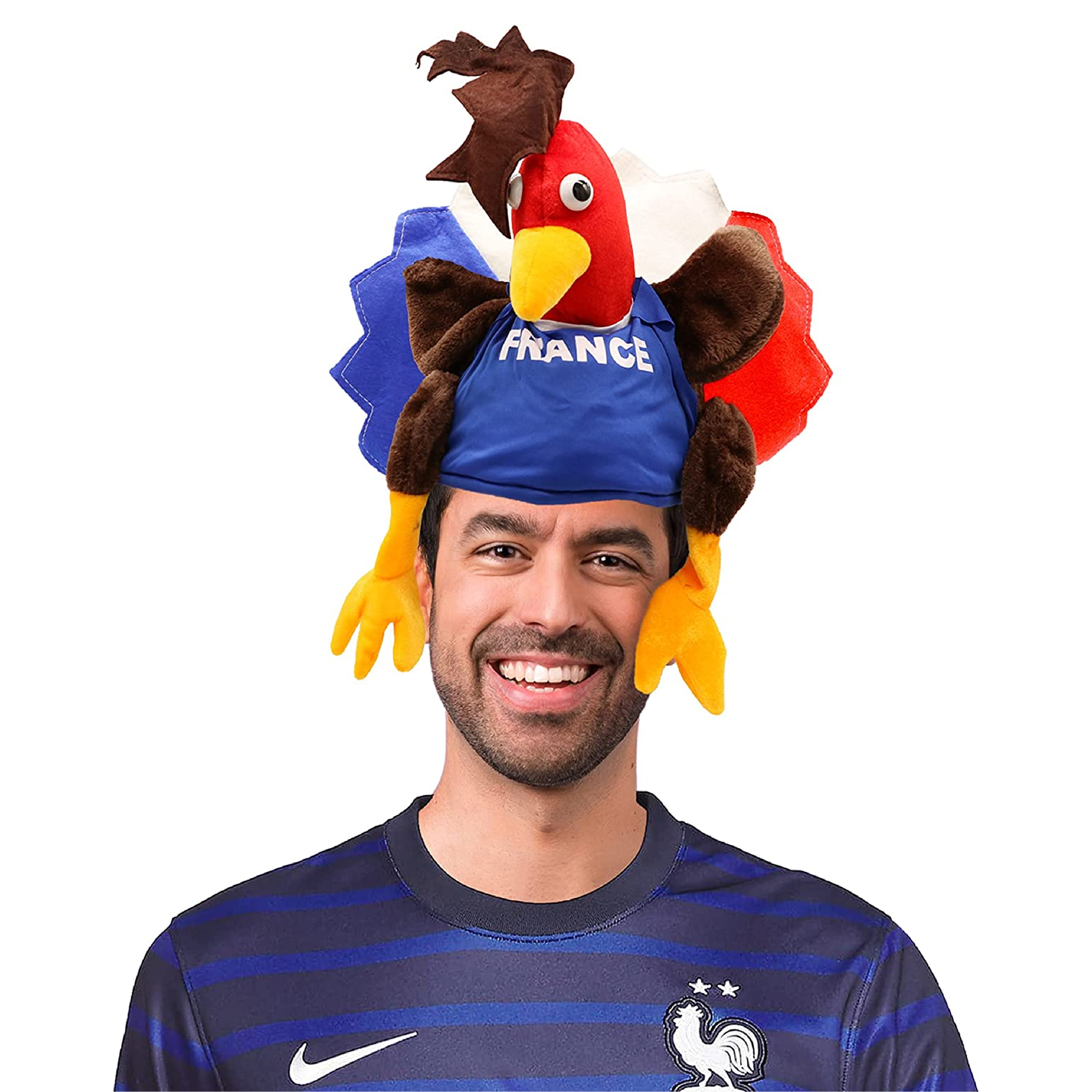 FRENCH COCKEREL HAT RUGBY SUPPORTERS FRANCE FOOTBALL BASTILLE DAY FANCY  DRESS