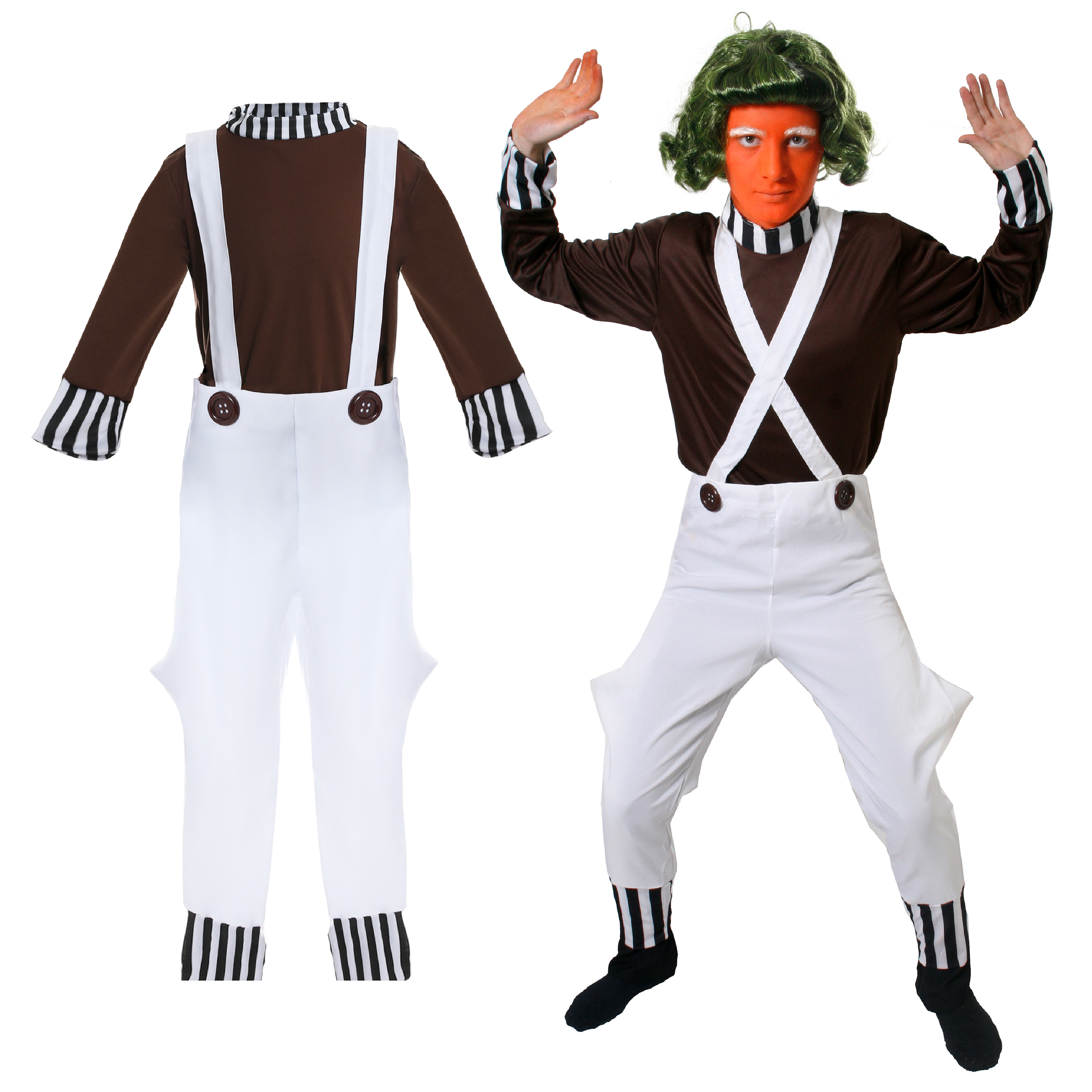 Green Chocolate Factory Worker Wig Ideal for Umpa Lumpa / Oompa Loompa  Costume School Book Week: : Toys