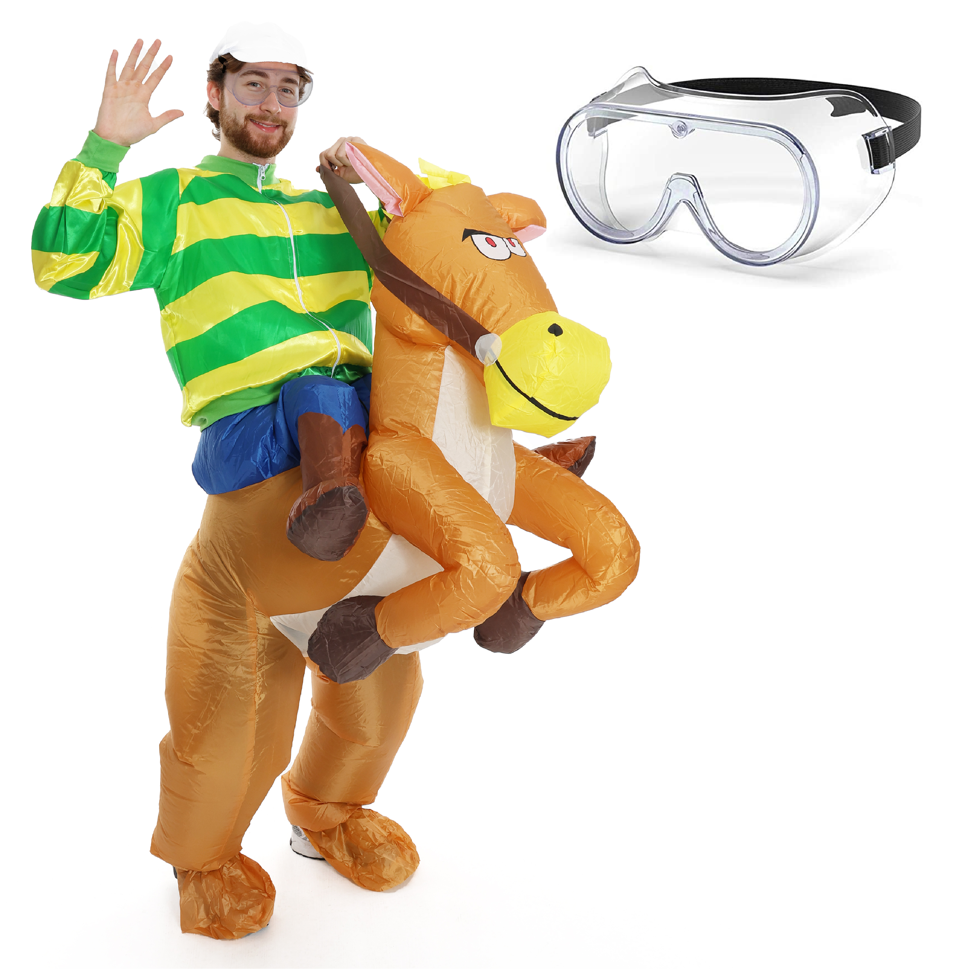 jockey silks fancy dress WOMENS JOCKEY COSTUME 2 PIECE GREEN SET HORSE RACING FANCY DRESS JACKET CAP