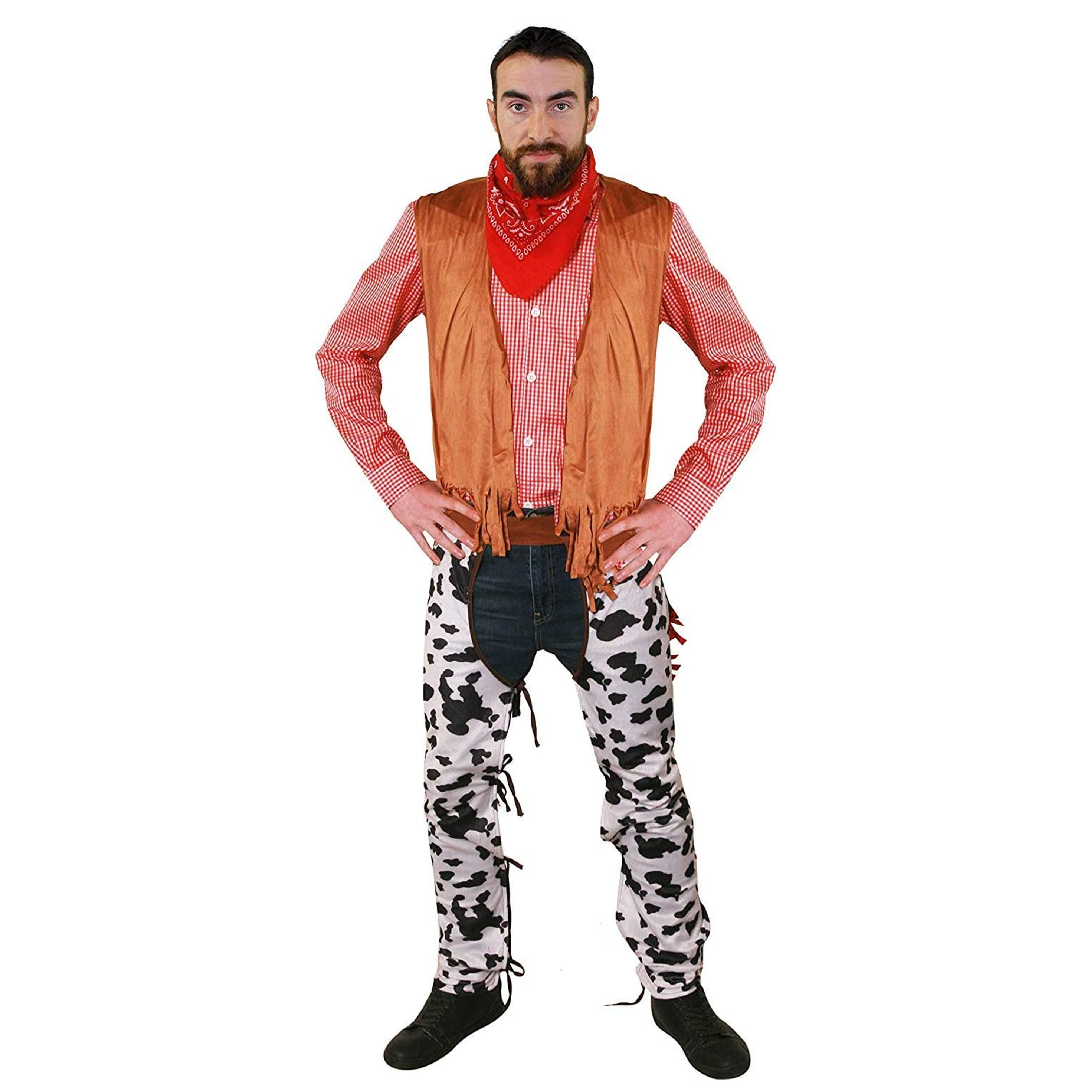 ADULTS COWBOY COSTUMES BANDIT GUNMAN RODEO WILD WESTERN MENS FANCY DRESS