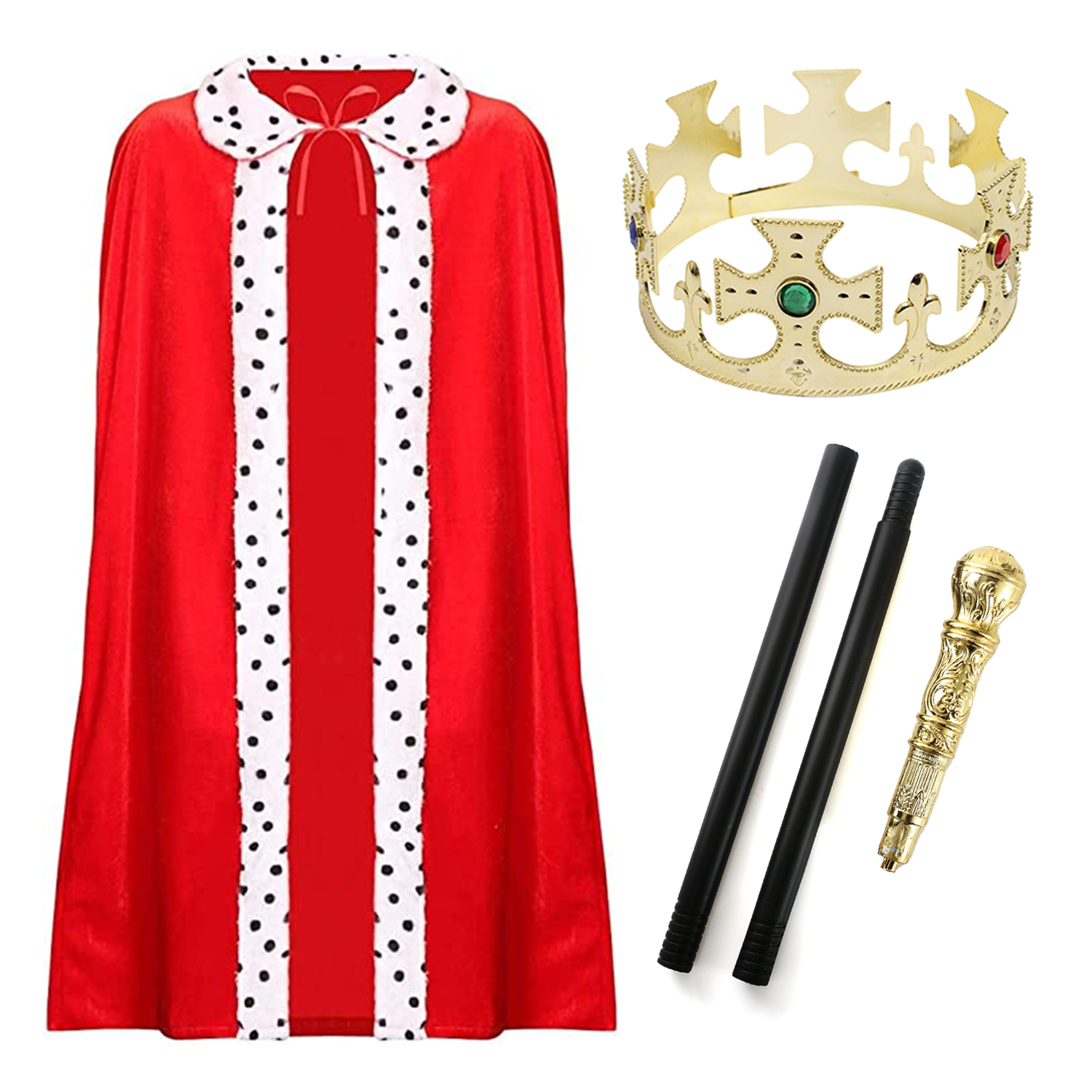 Jewelled Queen's Crown - Mixed Colours - Assorted Gold & Silver - 1437