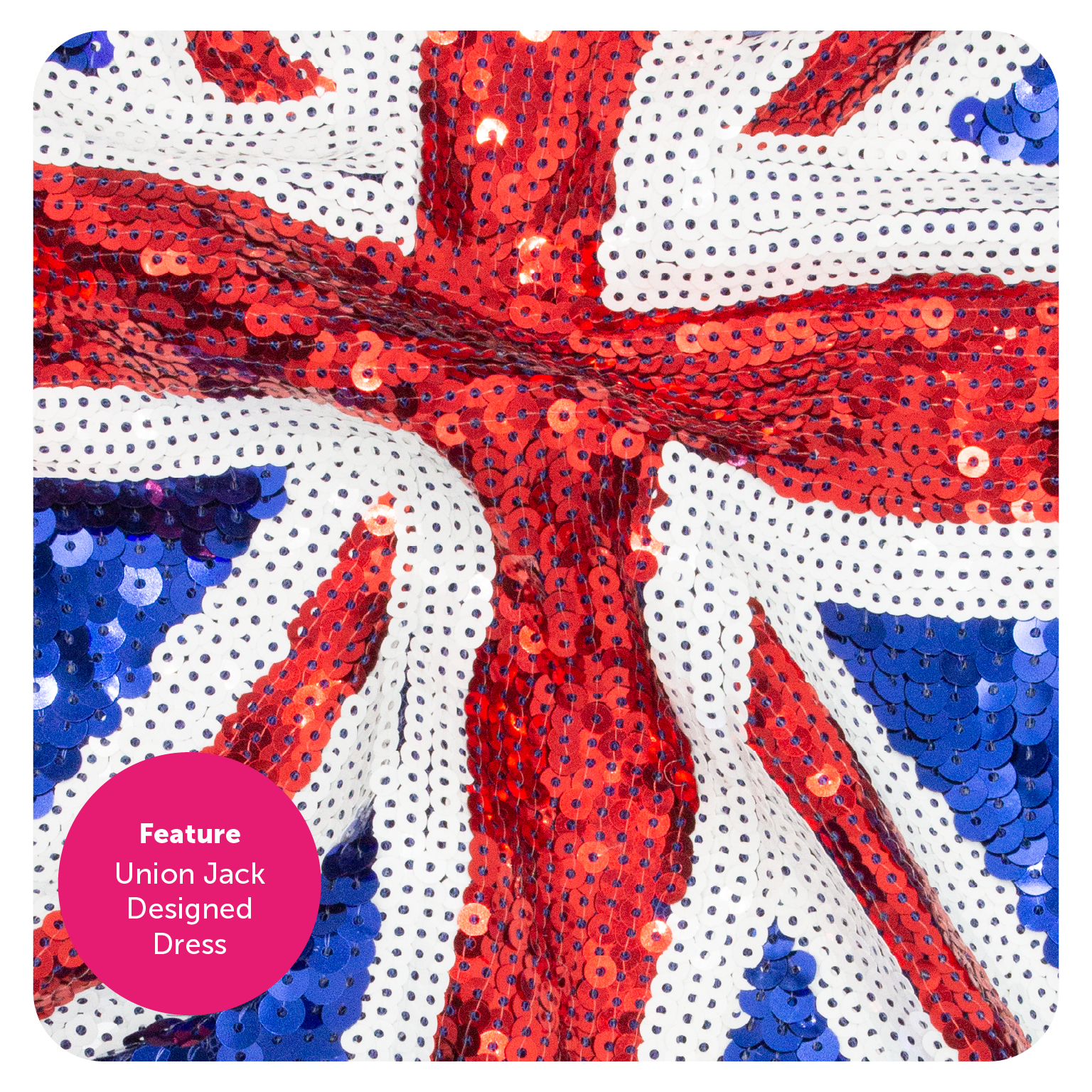 Women's Union Jack Flag Dress Costume - Adult Size, Red White & Blue, 90s  Theme