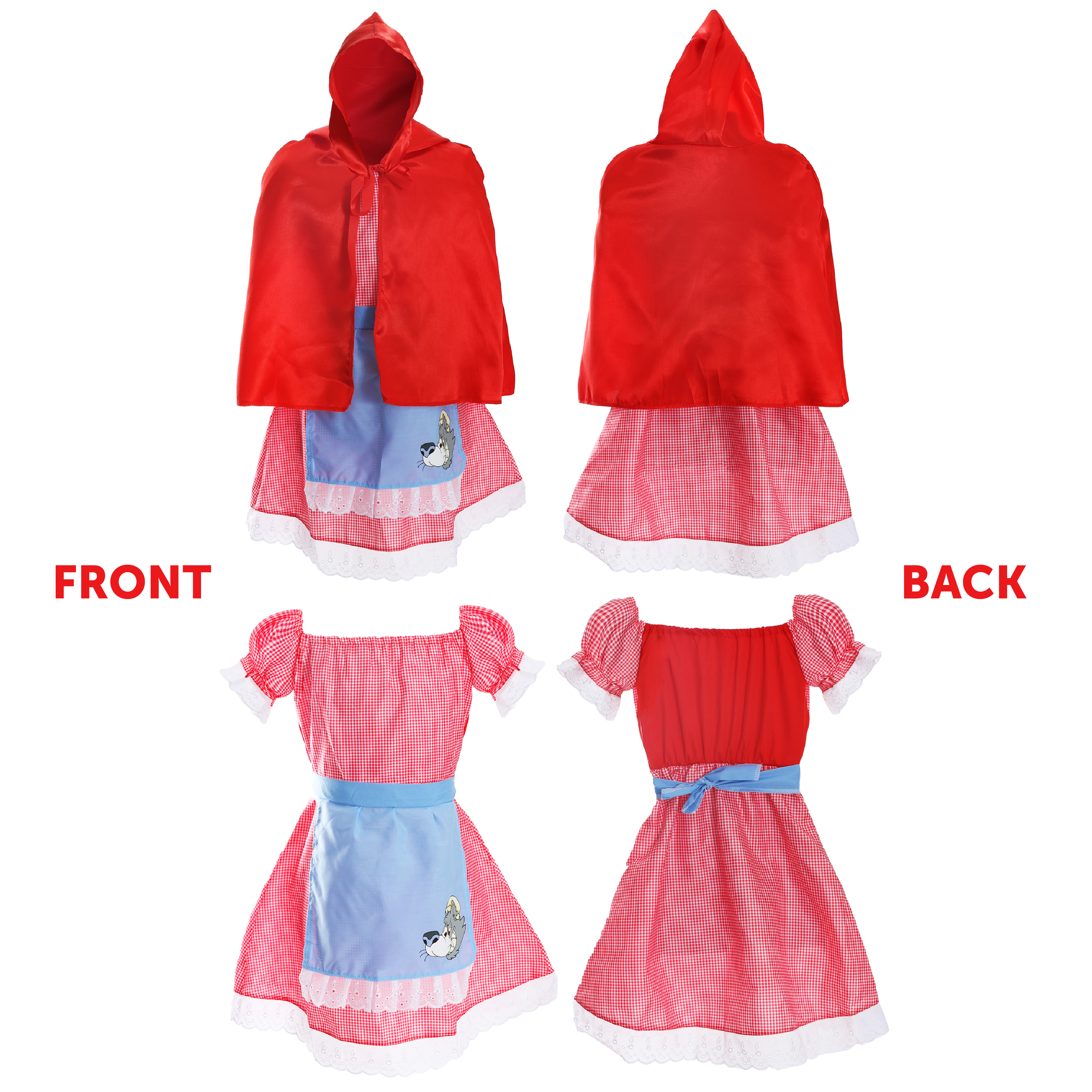 Disguise 84091K Little Red Riding Hood Costume, Medium (7-8) By