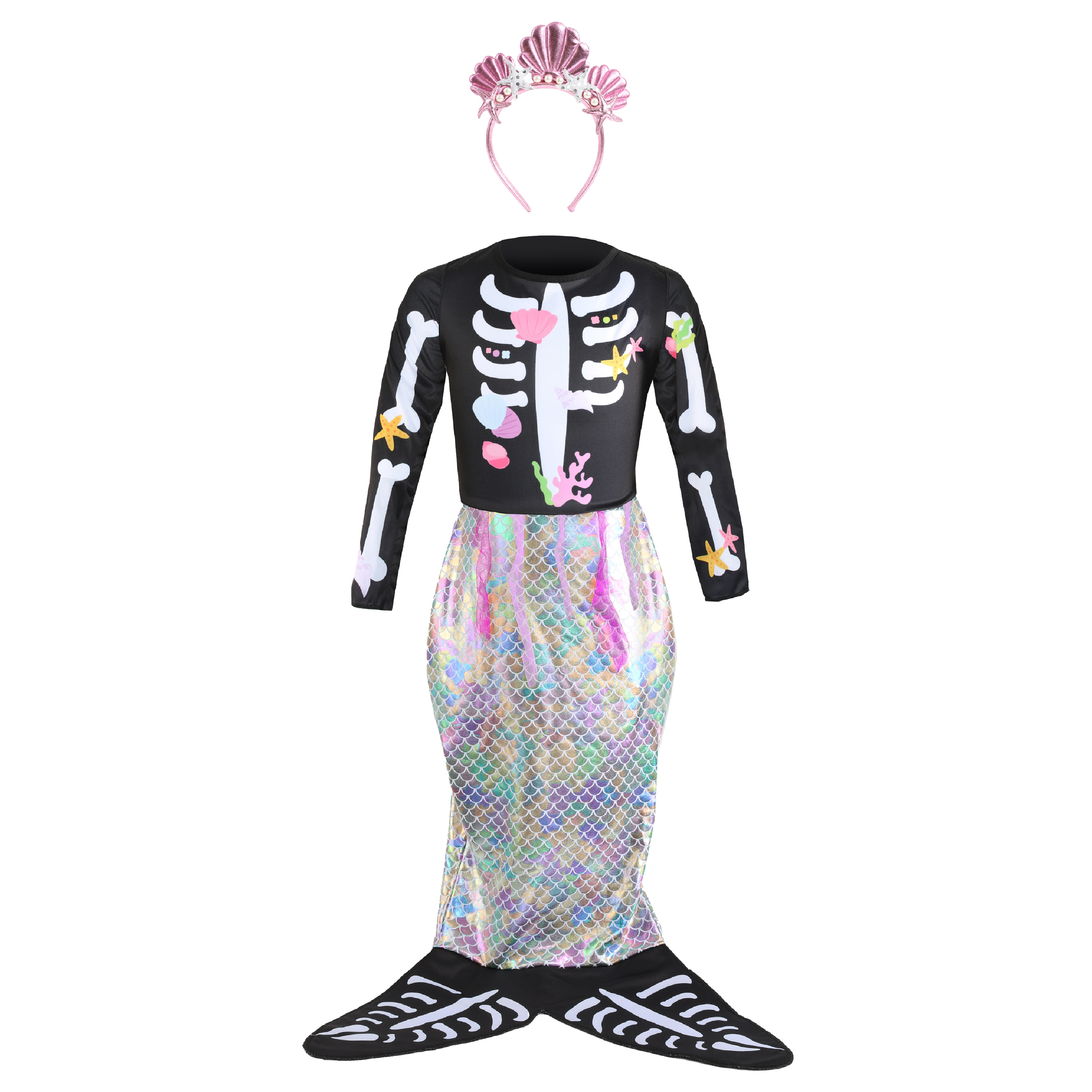 chinese dress ladies Ghastly Siren Skeleton Mermaid Dress